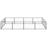 Dog Kennel Black 12 m Steel 3082128