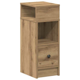 Bedside Cabinets 2 pcs with Drawer Artisan Oak 25x31x66 cm 858631