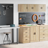 Garage Cabinets 2 pcs Sonoma Oak Engineered Wood 3328325