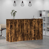 Reception Desk Smoked Oak 180x50x103.5 cm Engineered Wood 3324209