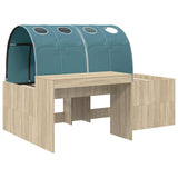 Bed with Tunnel 3 pcs Artisian Oak and Light Blue 3423696