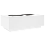 ZNTS Coffee Table with Infinity LED White 116x69x40 cm 3284056