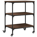 ZNTS Kitchen Trolley Brown Oak 60x41x76 cm Engineered Wood 842305