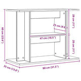 Aquarium Stand Artisan Oak 80x35x60 cm Engineered Wood 857273