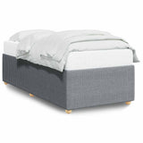 Bed Frame without Mattress Light Grey 90x190 cm Single Fabric 3284900