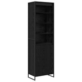 Tall Cabinets Black Oak 60 x 36 x 200 cm Engineered Wood 3403028