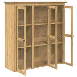Cabinet with Glass Doors BODO Honey Brown 42023485