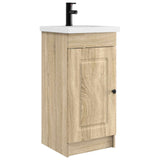 Bathroom Vanity with Sink Sonoma Oak 42 x 40 x 84.5 cm 889996