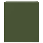 ZNTS Bedside Cabinet Green 34.5x39x44 cm Steel 841627