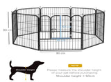 8 Panels Heavy Duty Puppy Playpen, for Small and Medium Dogs, Indoor and Outdoor Use - Black T3398P349717
