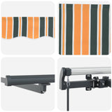 Retractable Awning Green and yellow 450 x 350 cm 3331182
