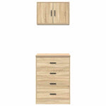 ZNTS Garage Cabinets 2 pcs Sonoma Oak Engineered Wood 3328334