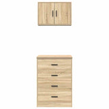 ZNTS Garage Cabinets 2 pcs Sonoma Oak Engineered Wood 3328334