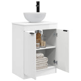 Bathroom Vanity with Sink High Gloss White 54 x 35 x 83 cm 890142