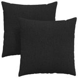 Sofa Pillows 2 pcs Black 80 x 80 cm Fabric 42014042