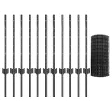 Fence and Post Grey 0.6 x 25 m Steel 3336095