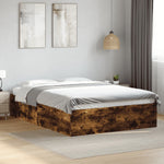 Bed Frame without Mattress Smoked Oak 120x190 cm Small Double 3281046