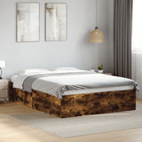 Bed Frame without Mattress Smoked Oak 120x190 cm Small Double 3281046