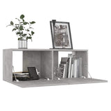 4 Piece TV Cabinet Set Concrete Grey 80x30x30 cm Engineered Wood 3079060