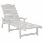 Sun Lounger White 73.5 x 92 x 90cm HDPE 42006637