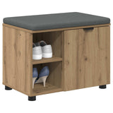 Hall Bench with Cushion with Shelf Artisan Oak 60 x 38 x 46 cm 891503