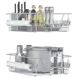Pull-Out Wire Baskets 2 pcs Silver 45 cm 358372