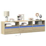 TV Wall Cabinet with LED Sonoma Oak 180x31x45 cm 3307942