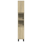 ZNTS 3 Piece Bathroom Furniture Set Sonoma Oak Engineered Wood 3307675