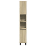 ZNTS 3 Piece Bathroom Furniture Set Sonoma Oak Engineered Wood 3307675
