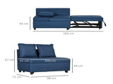 Convertible Single Sofa Bed with Thick Padded Seat, 3-in-1 Multi-Functional Sleeper Chair Bed with T3398P342243