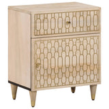 ZNTS Bedside Cabinet 50x33x60 cm Solid Wood Mango 358256