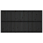 ZNTS Wall Headboard Black 204x3x110 cm Solid Wood Pine 824932