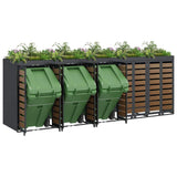 Wheelie Bin Storage for 5 Bins Anthracite 340 x 77.5 x 121.5 cm 3394776