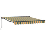 Retractable Awning Green and Yellow 350 x 250 cm 3330464