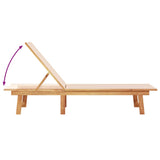Sun Loungers 2 pcs Cream Solid Wood Acacia and Textilene 3279248