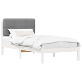 Bed Frame with Upholstered Headboard Light Grey 80 x 200 cm 878013