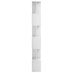 Book Cabinet/Room Divider High Gloss White 80x24x192 cm Engineered Wood 800096