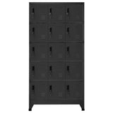 Locker Cabinet Anthracite 90x40x180 cm Steel 339823