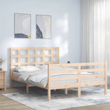 Bed Frame without Mattress 140x190 cm Solid Wood 3193966