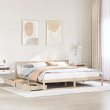 Bed Frame without Mattress 180x200 cm Super King Solid Wood Pine 3301481