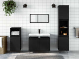 Bathroom Cabinet Black 58x33x60 cm Engineered Wood 831581