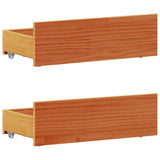 Bed Frame without Mattress with Headboard Wax Brown 90x190 cm Single Solid Wood Pine 3308788