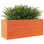 Garden Planter Wax Brown 110x40x46 cm Solid Wood Pine 3282451