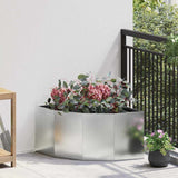 Corner Planter Silver 60 x 60 x 35 cm Galvanised steel 883645
