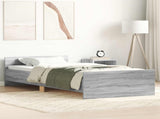 Bed Frame with Headboard Grey Sonoma 80 x 200 cm 8009031
