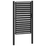 Garden Gate Lockable Black 100x150 cm Aluminium 42004148