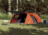 Camping Tent Tunnel 4-Person Grey and Orange Waterproof 94399