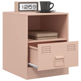 ZNTS Bedside Cabinet Pink 34.5x39x44 cm Steel 841753