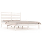 3103644 Bed Frame without Mattress White Solid Wood 120x200 cm