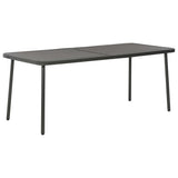 Garden Table Dark Grey 180x83x72 cm Steel 46632